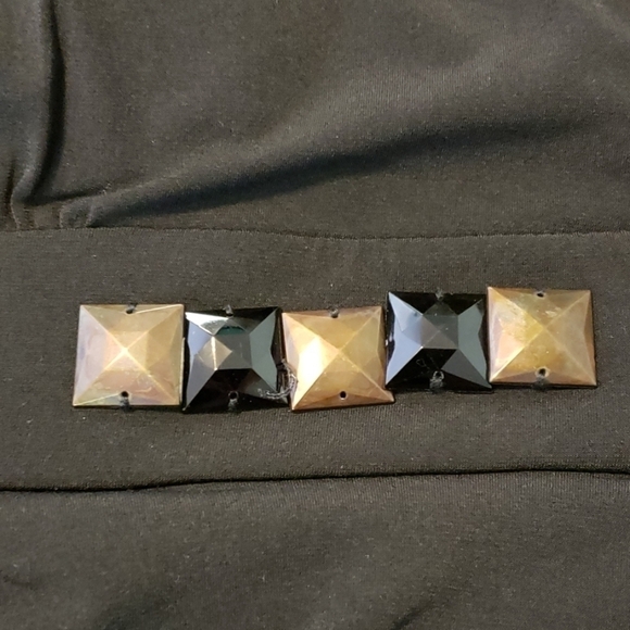 Style & Co Black Halter Dress M Tiered Skirt EUC - Picture 8 of 8